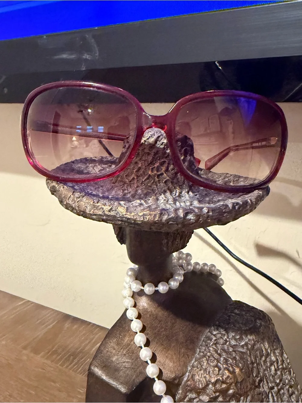 Oliver Peoples Red Oversized Sunglasses